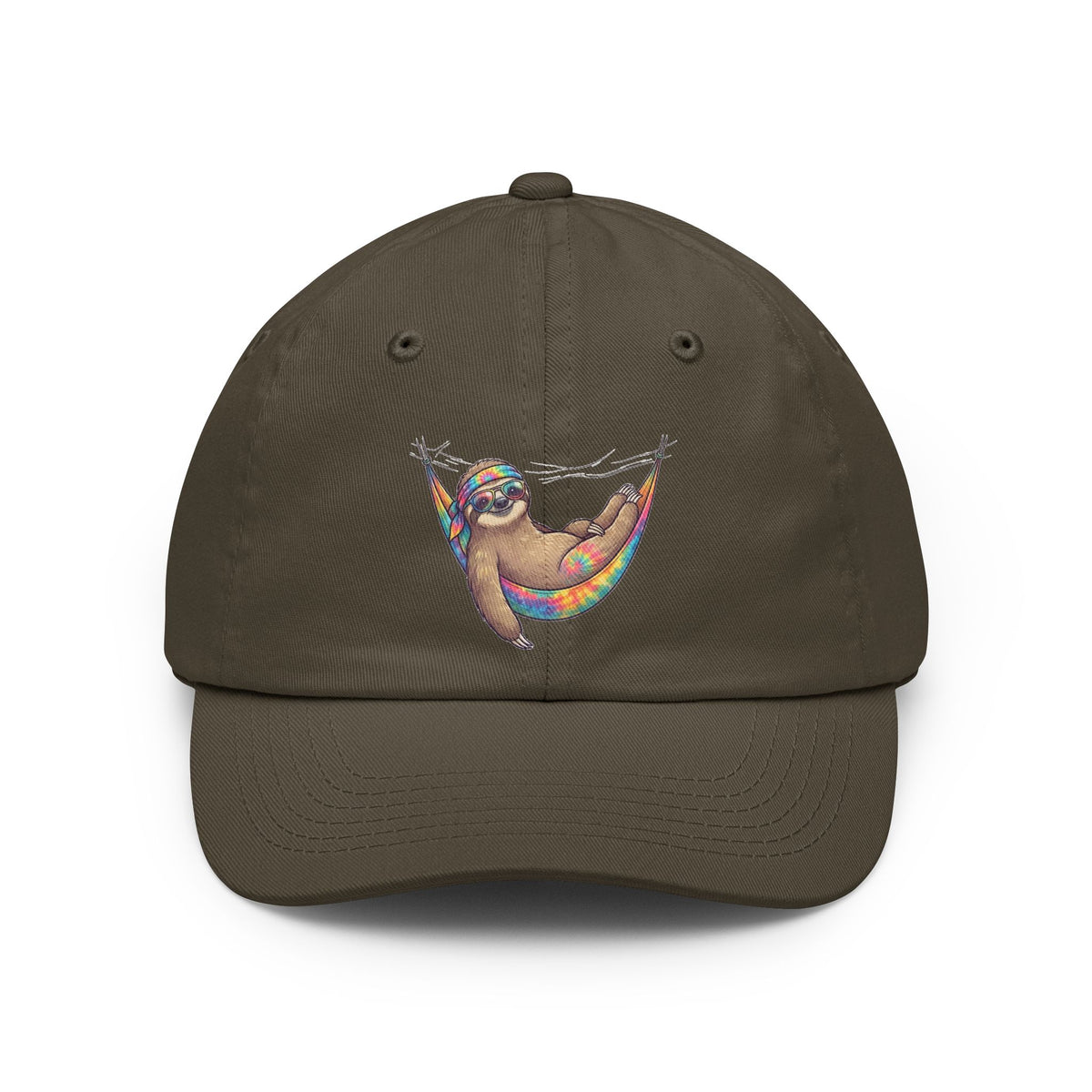 Color: Olive | Hippy Sloth Dad Hat