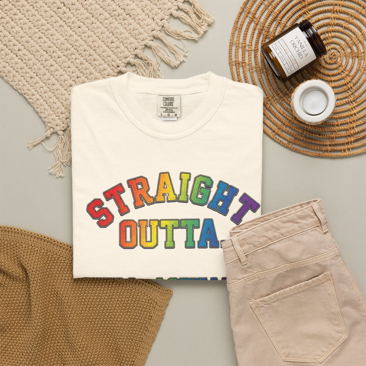 Straight Outta Not Even Unisex Garment-Dyed Tee