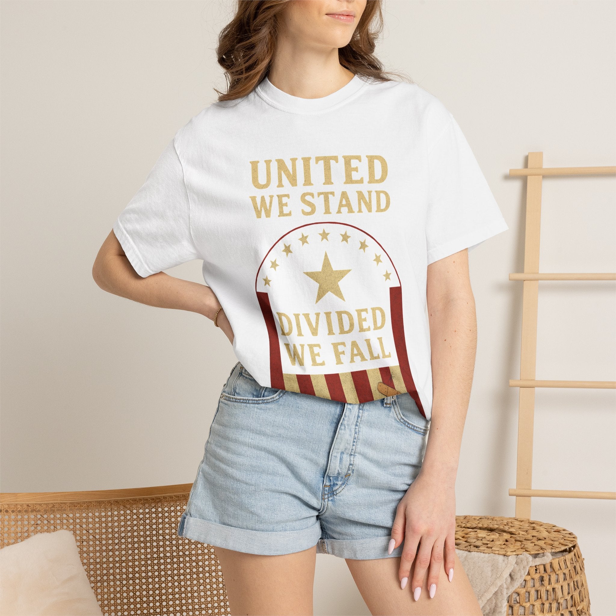 "Divided We Fall" Unisex Garment-Dyed T-shirt