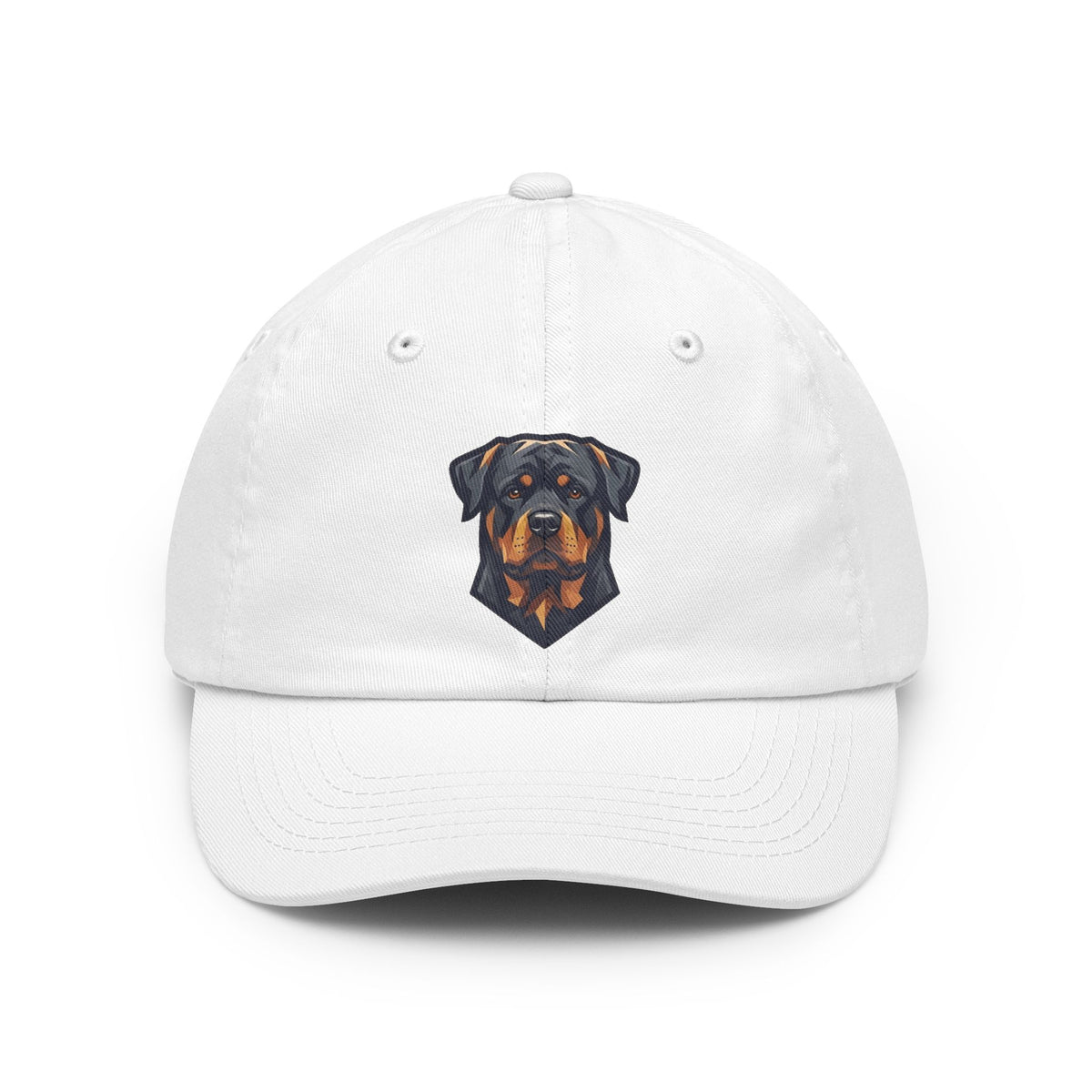 Color: White | Rottweiler Rulers Confident Powerful Dad Hat — Graphic