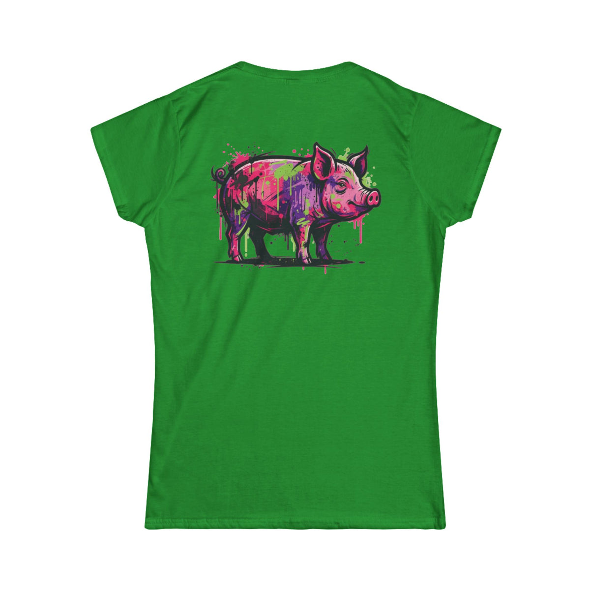 Color: Irish Green | Barnyard Pig Women's Tee