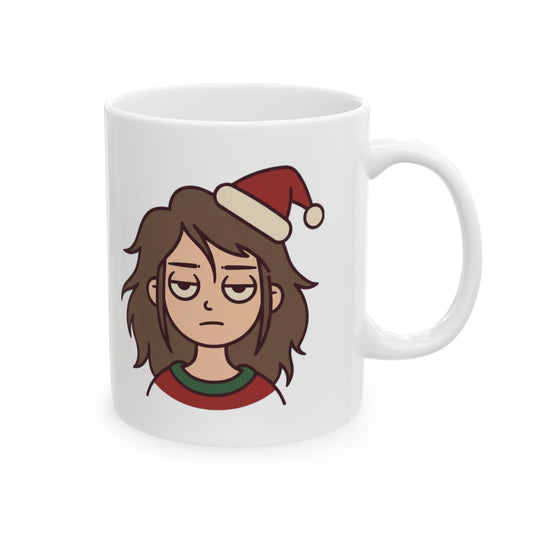 "Christmas Is Ruined" White Ceramic Mug — Graphic