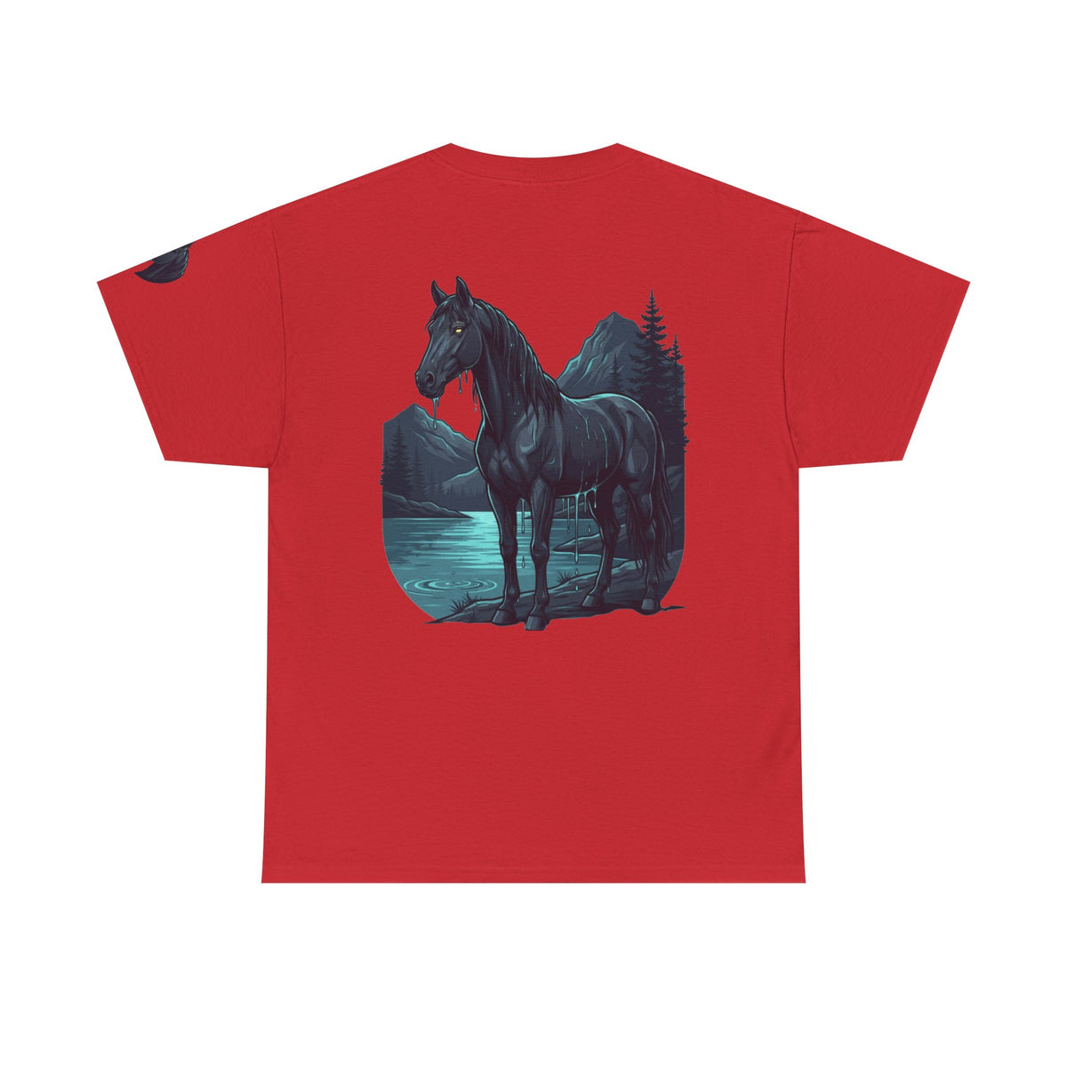 Color: Red | Kelpie (Scottish Folklore) Premium Graphic Tee