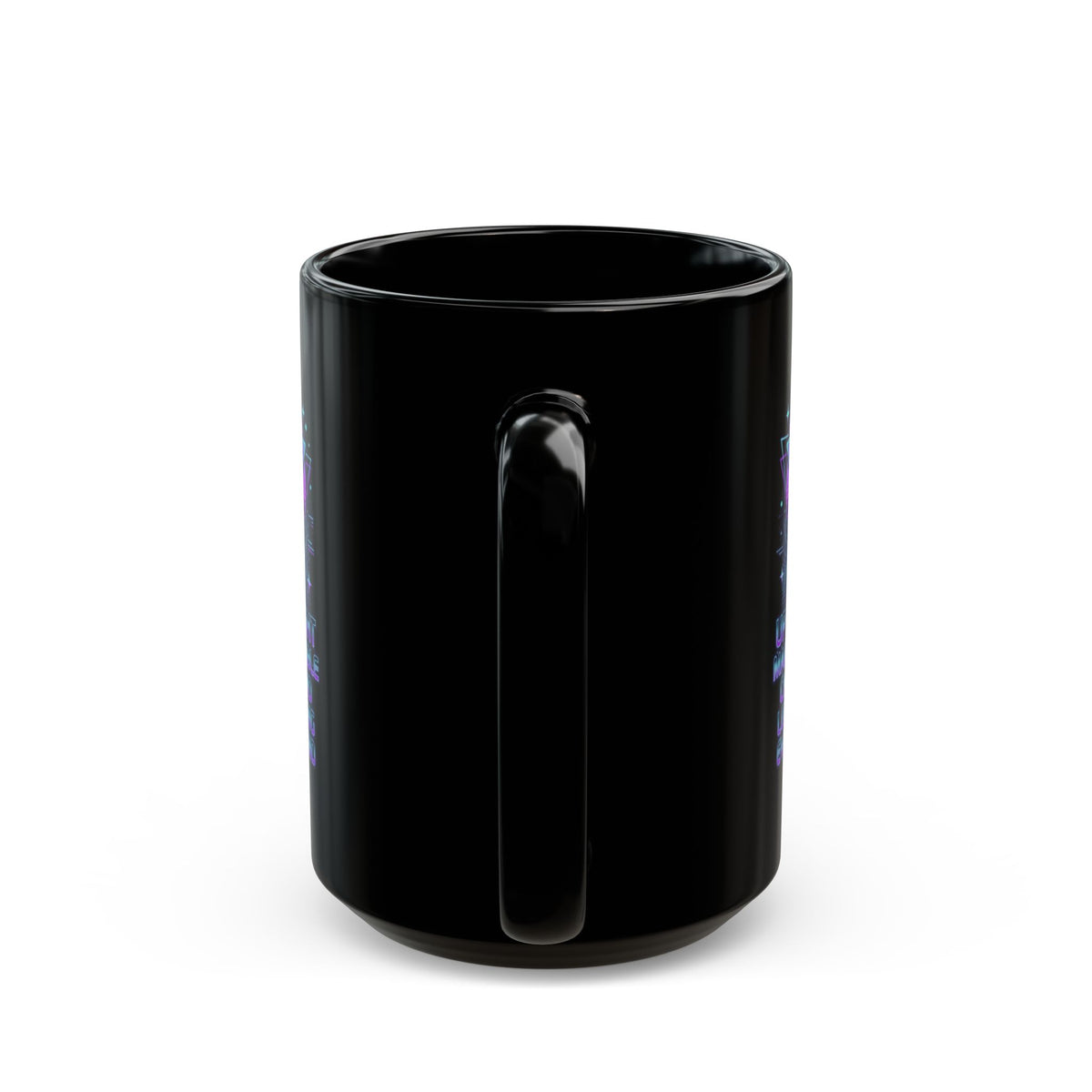"Up All Night" Black Ceramic Mug