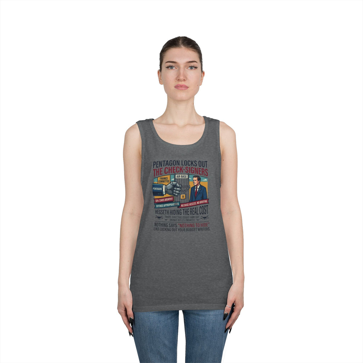 "Pentagon Locks Out The Check Signers" Tank Top