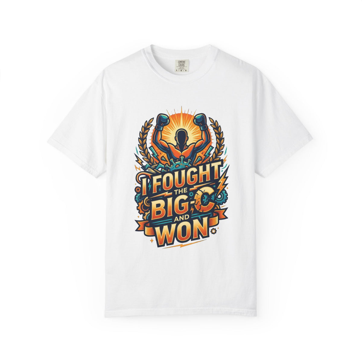 "I Fought The Big C and Won" Unisex Garment-Dyed Tee