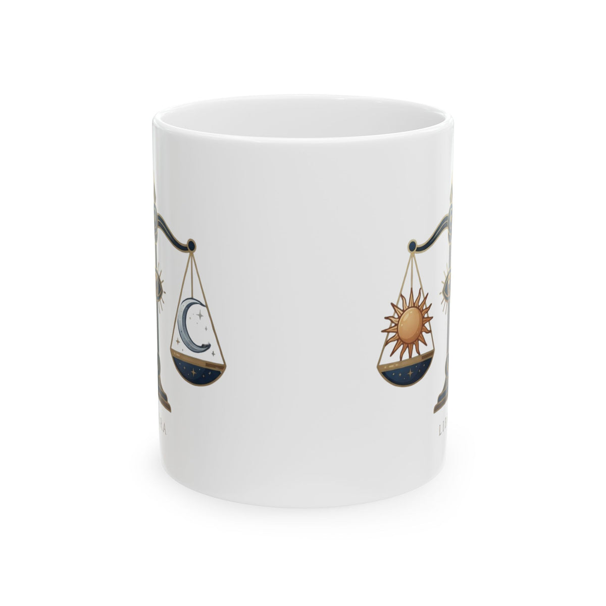 "Libra The Balanced Scales" White Ceramic Mug