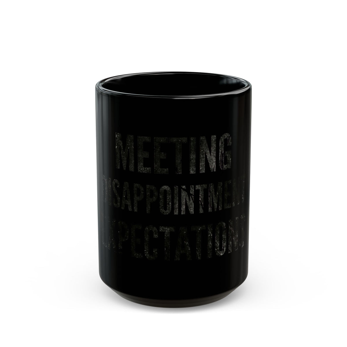 "Disappointing My Familiy" Black Ceramic Mug — Graphic