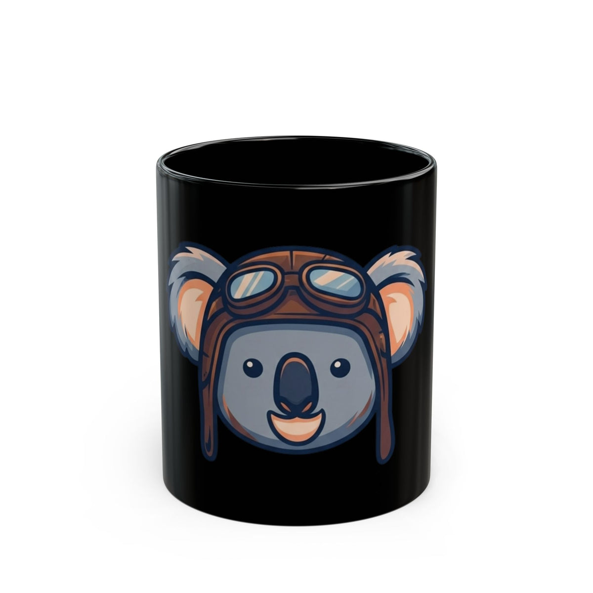 "Koala Credible" Black Ceramic Mug — Graphic
