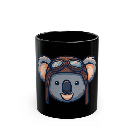 "Koala Credible" Black Ceramic Mug — Graphic