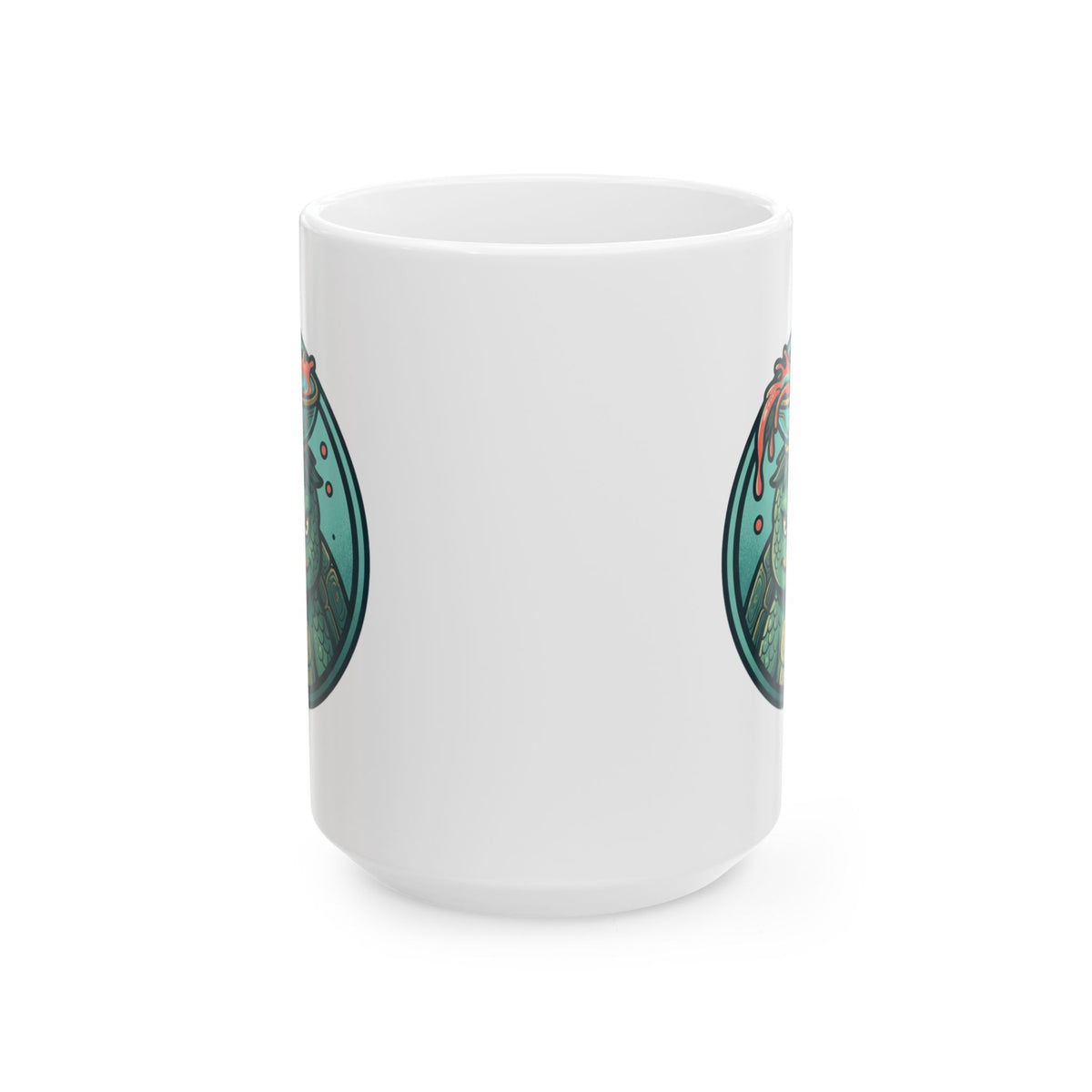 "Kappa (Japanese Folklore)" White Ceramic Mug — Graphic