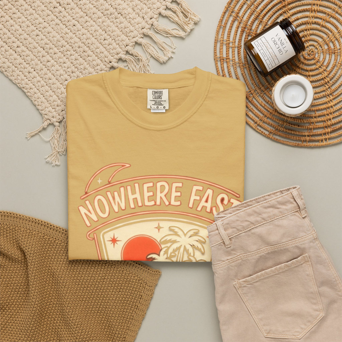 "Nowhere Fast" Unisex Garment-Dyed Tee