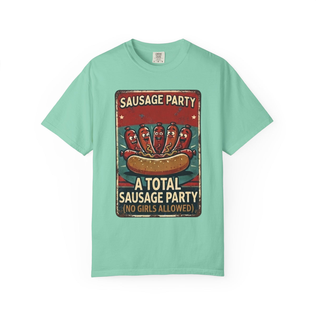 Color: Island Reef | Sausage Party Unisex Garment-Dyed Tee
