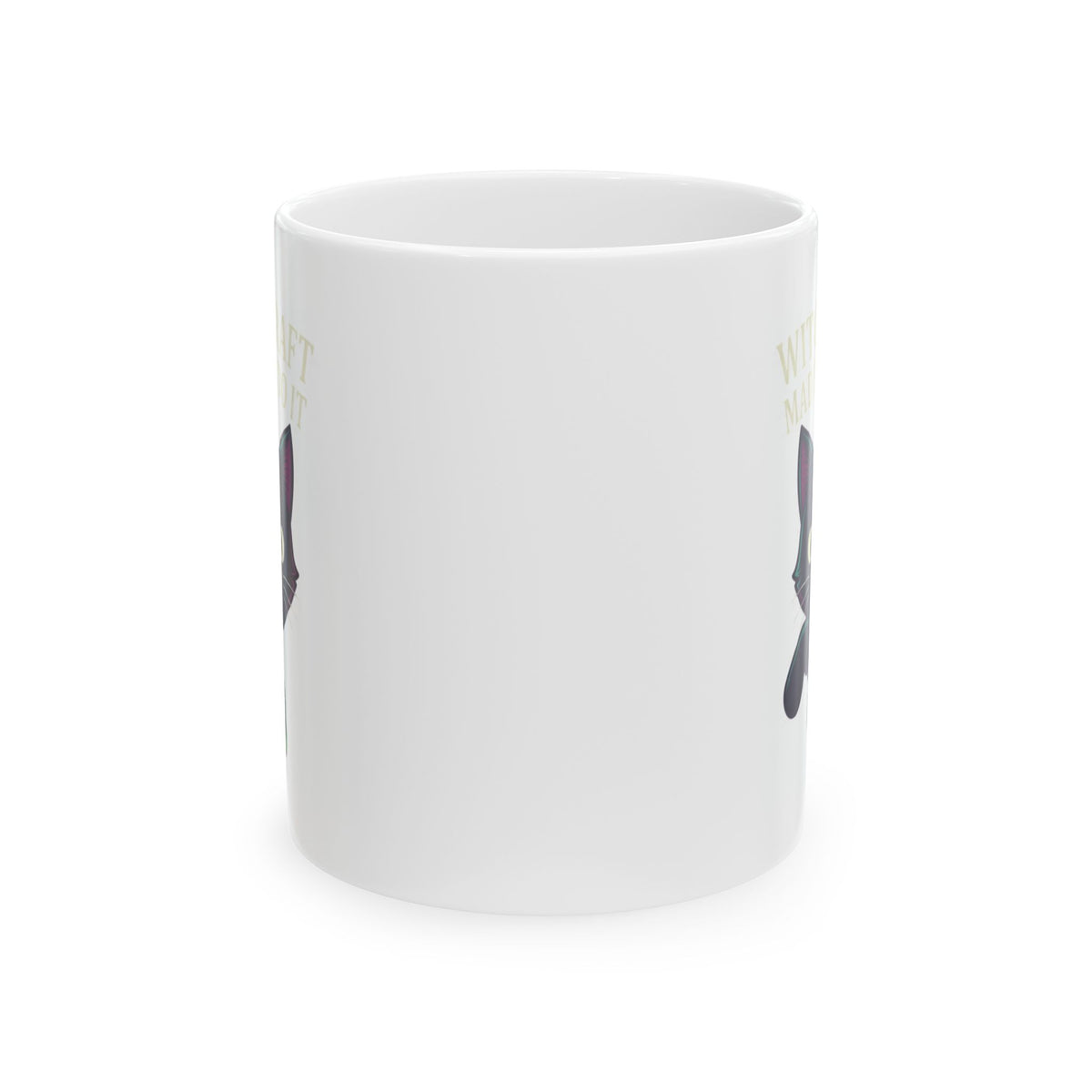 "Witchcraft Made Me Do It" White Ceramic Mug — Graphic