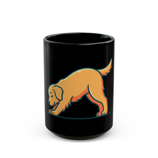 "Dog CALM" Black Ceramic Mug — Graphic