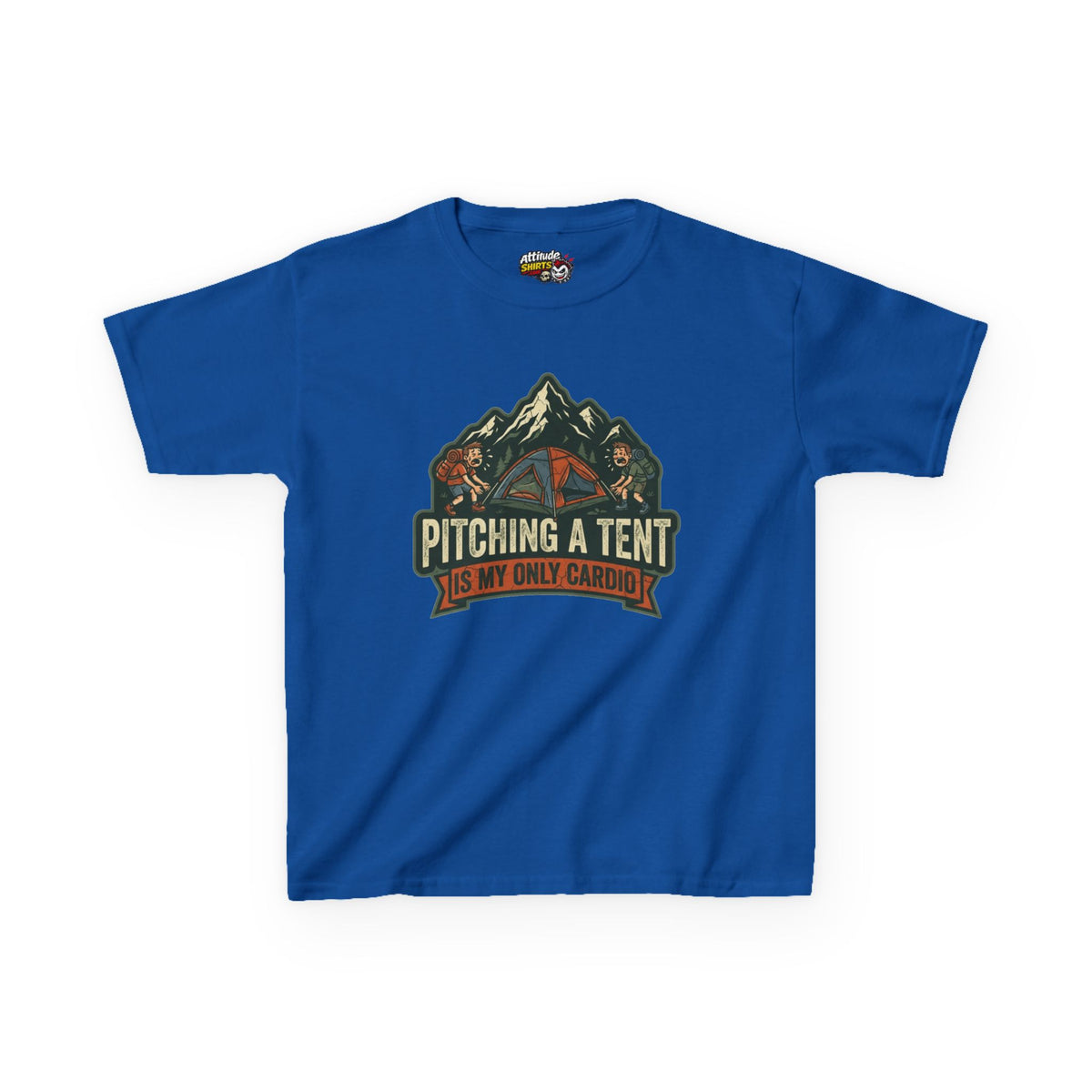 Pitching A Tent Is My Only Cardio Kids Tee