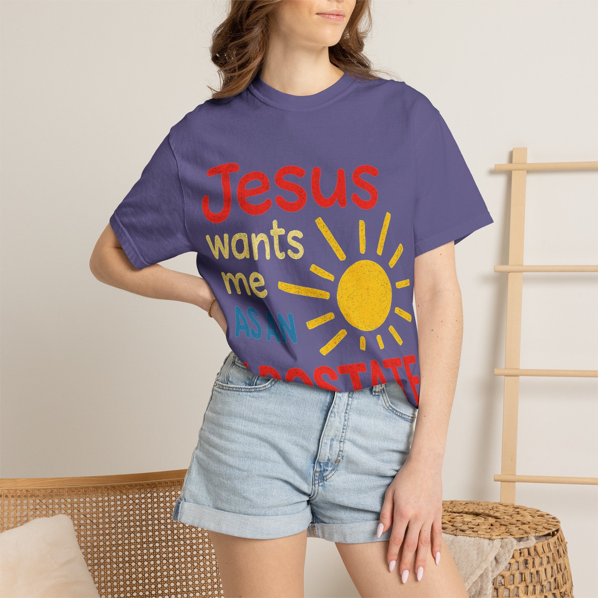 "Jesus Wants Me As An Apostate" Unisex Garment-Dyed T-shirt