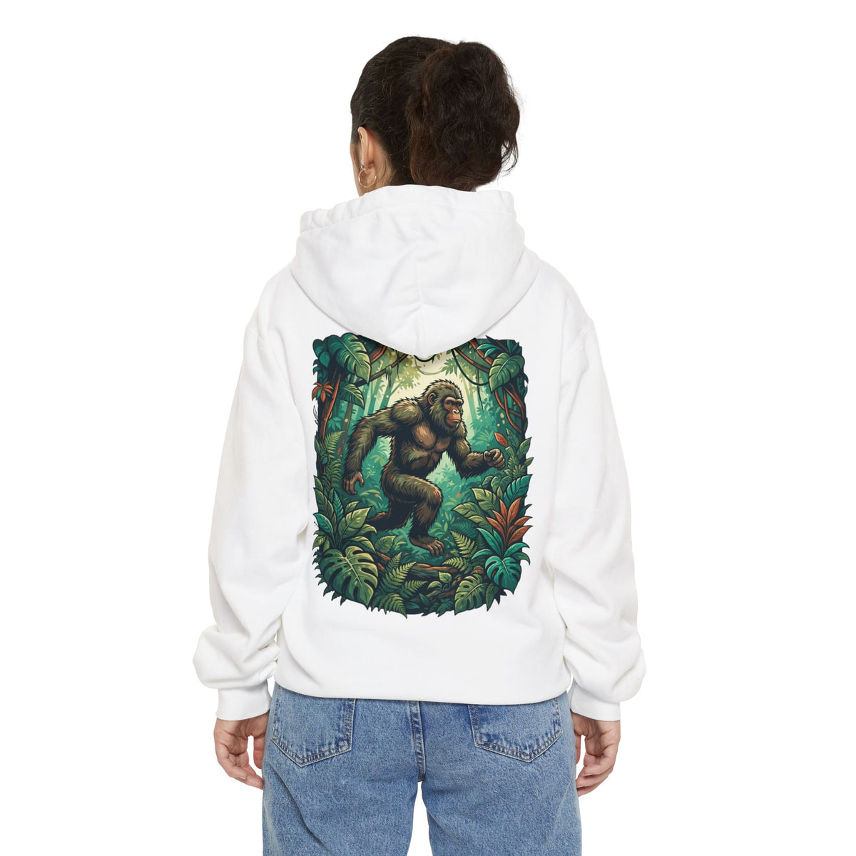 Color: White | The Bukit Timah Monkey Man (Singapore) Garment-Dyed Hoodie
