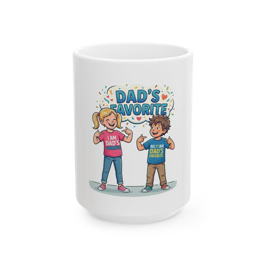 "Dad's Favorite" White Ceramic Mug