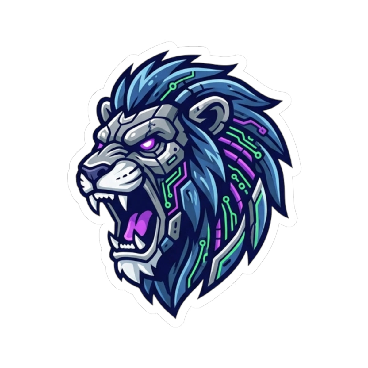 "Cyber Lion" Sticker