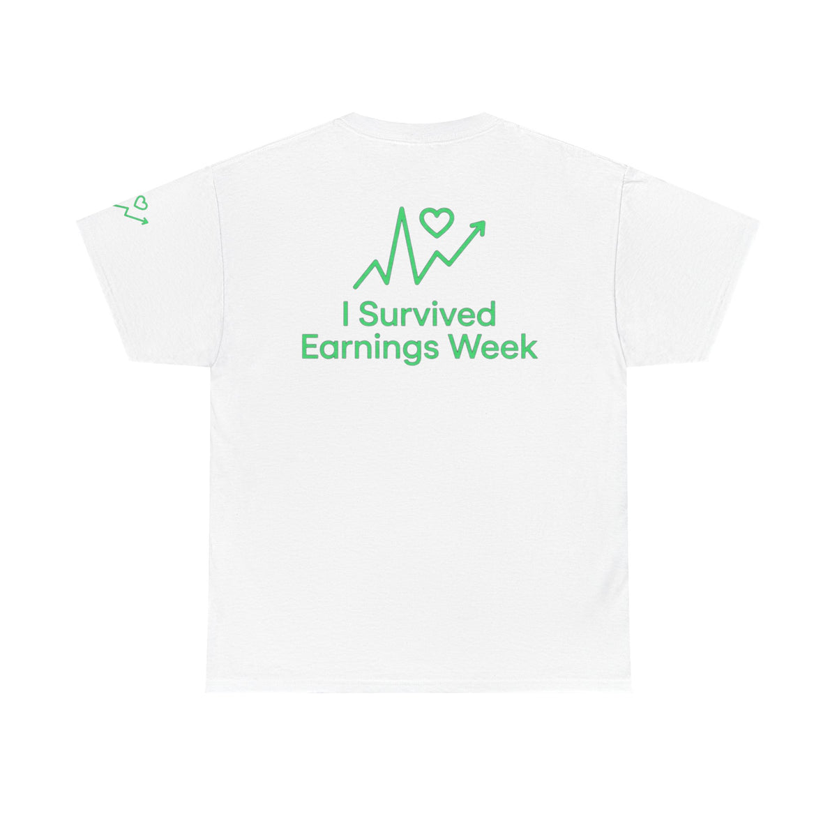 Color: White | I Survived Earnings Week Premium Graphic Tee