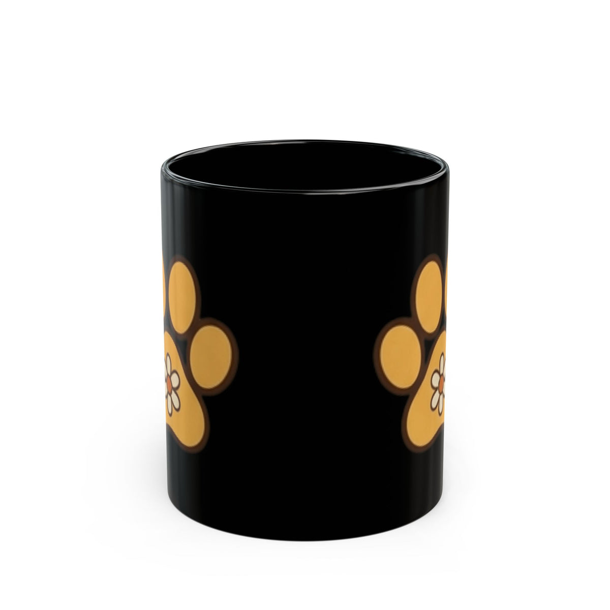 "Stay Golden & Bark On" Black Ceramic Mug — Graphic