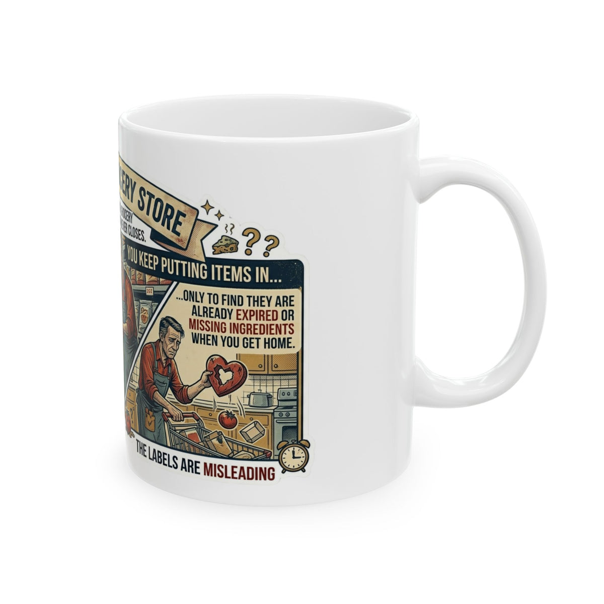 "Infinite Grocery Store" White Ceramic Mug