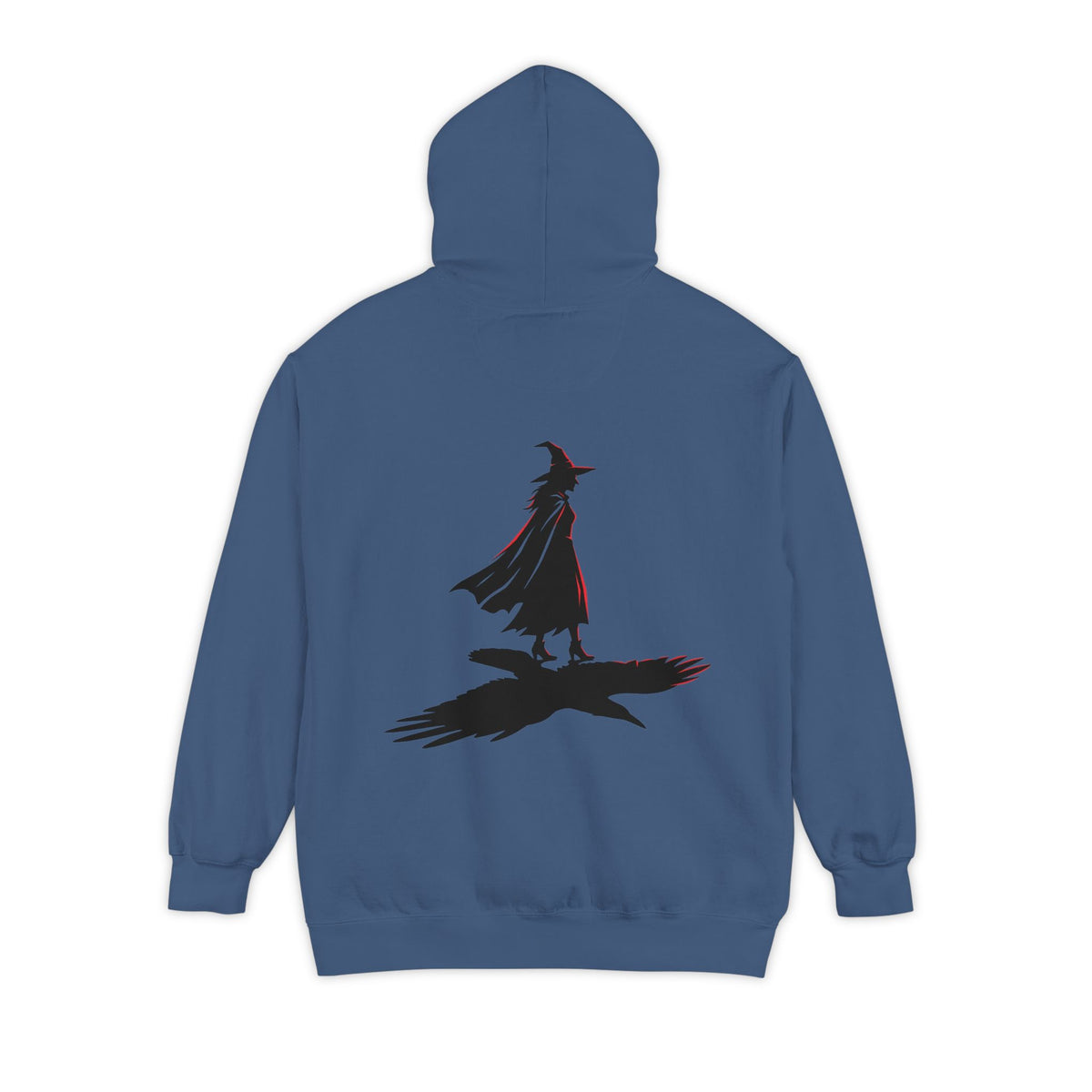 Color: True Navy | Witch With Raven Shadow Garment-Dyed Hoodie