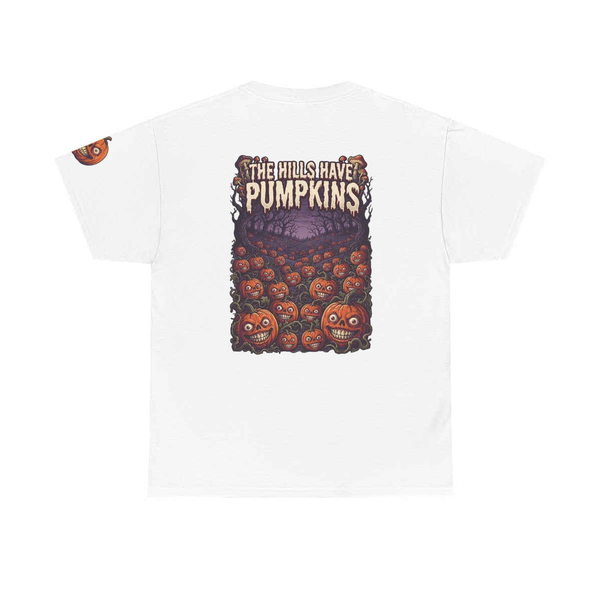 Color: White | The Hills Have Pumpkins Premium Graphic Tee