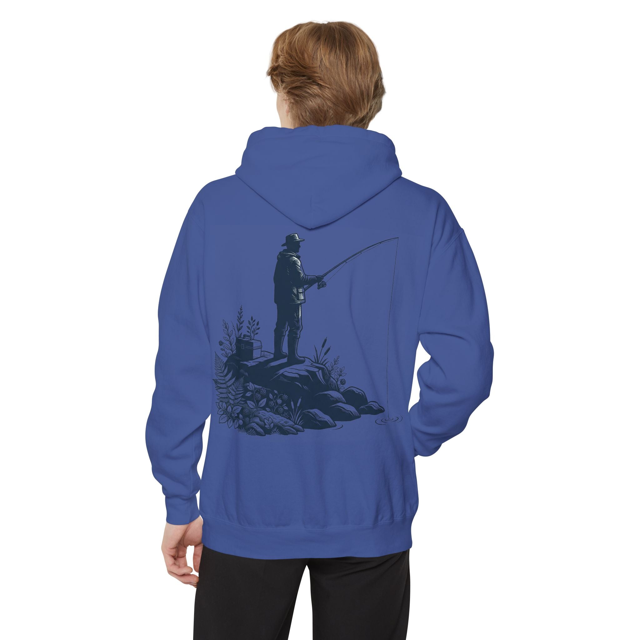 "Fishing" Garment-Dyed Hoodie