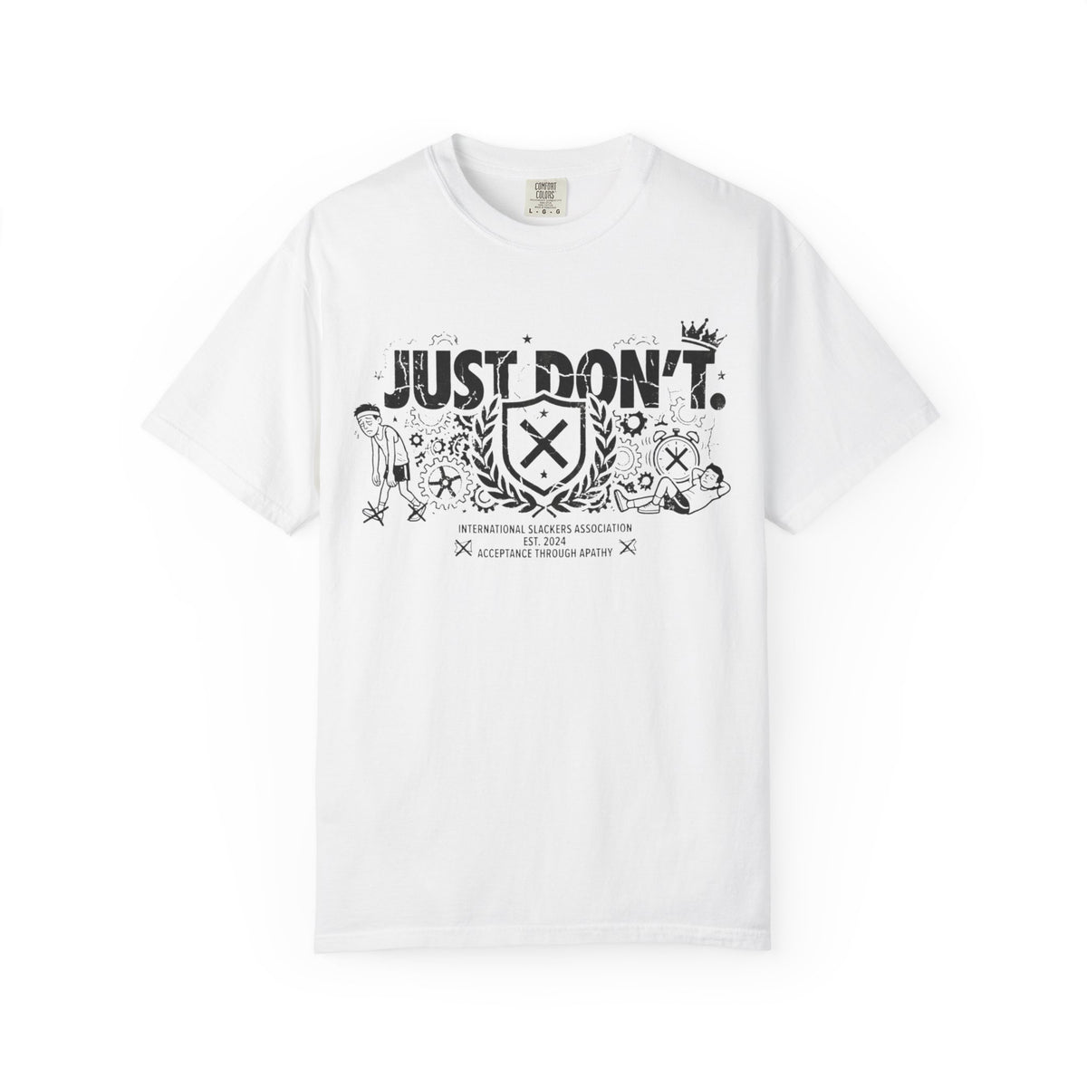 Color: White | The Anti-Motivational Manifesto | Garment-Dyed Tee — AttitudeShirts