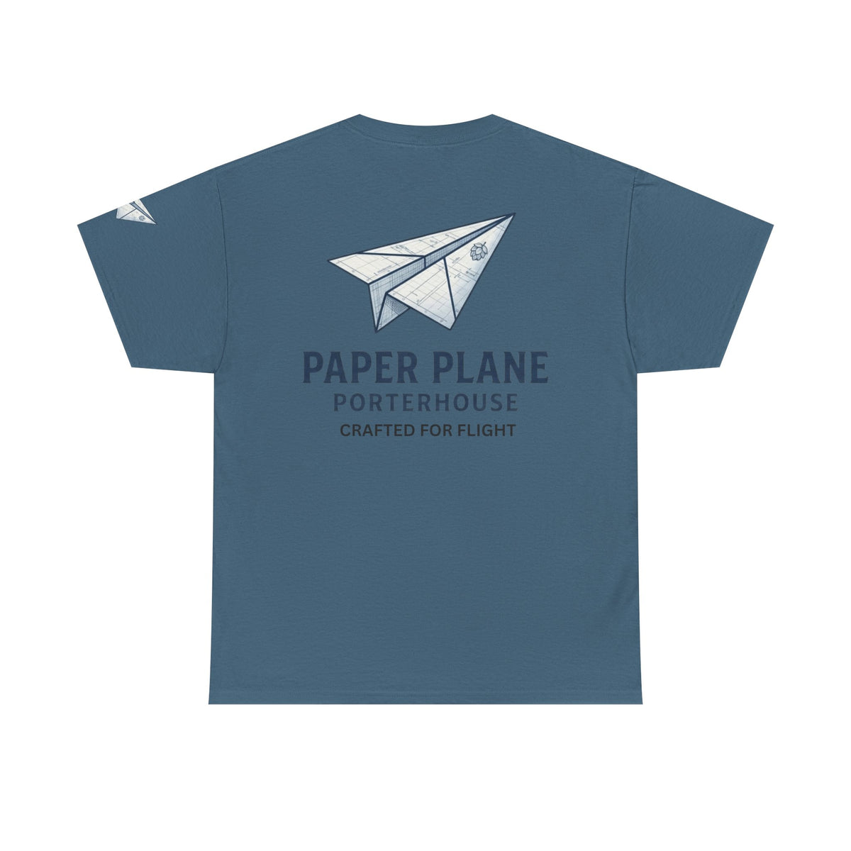 Color: Indigo Blue | Paper Plane Porterhouse Premium Graphic Tee
