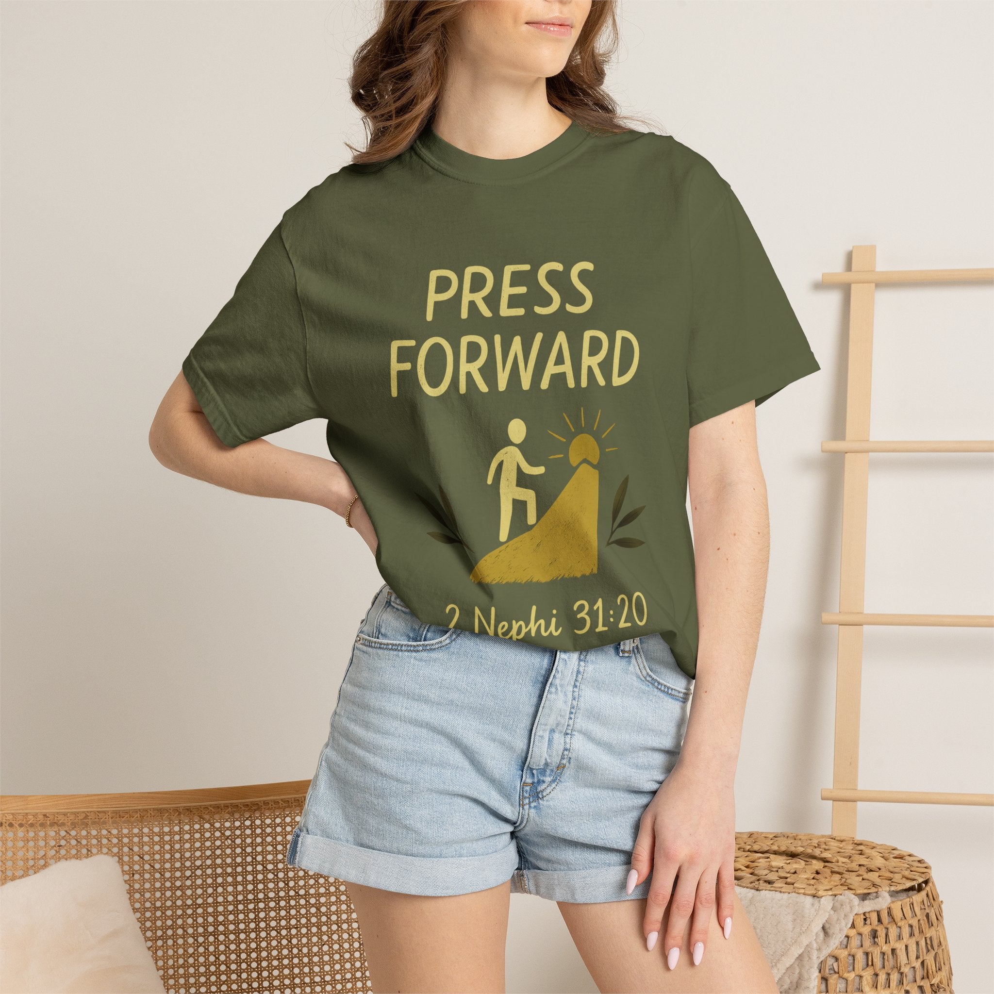 "Press Forward" Unisex Garment-Dyed T-shirt