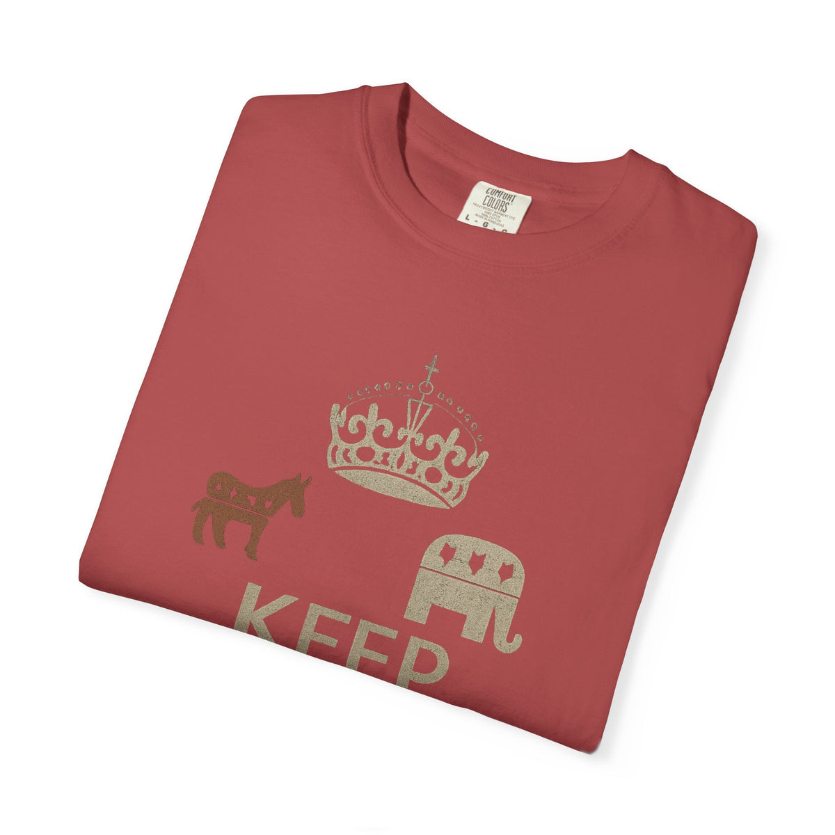 ""KEEP CALM AND BLAME THE OTHER PARTY" Unisex Garment-Dyed T-shirt