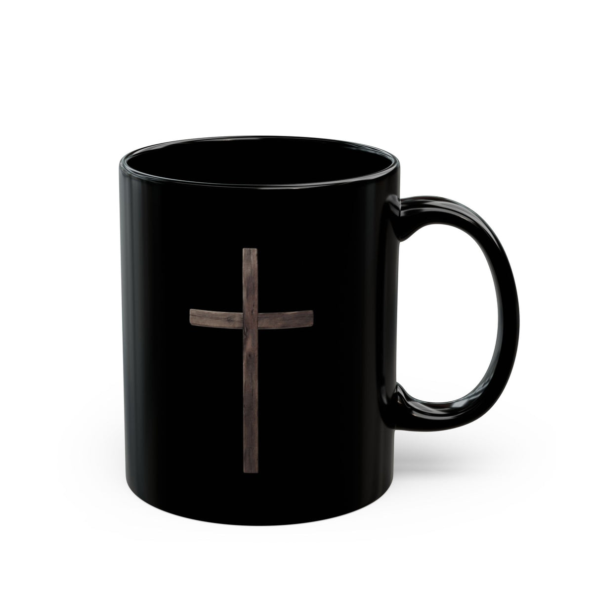 "God Has A Plan For Me" Black Ceramic Mug — Graphic