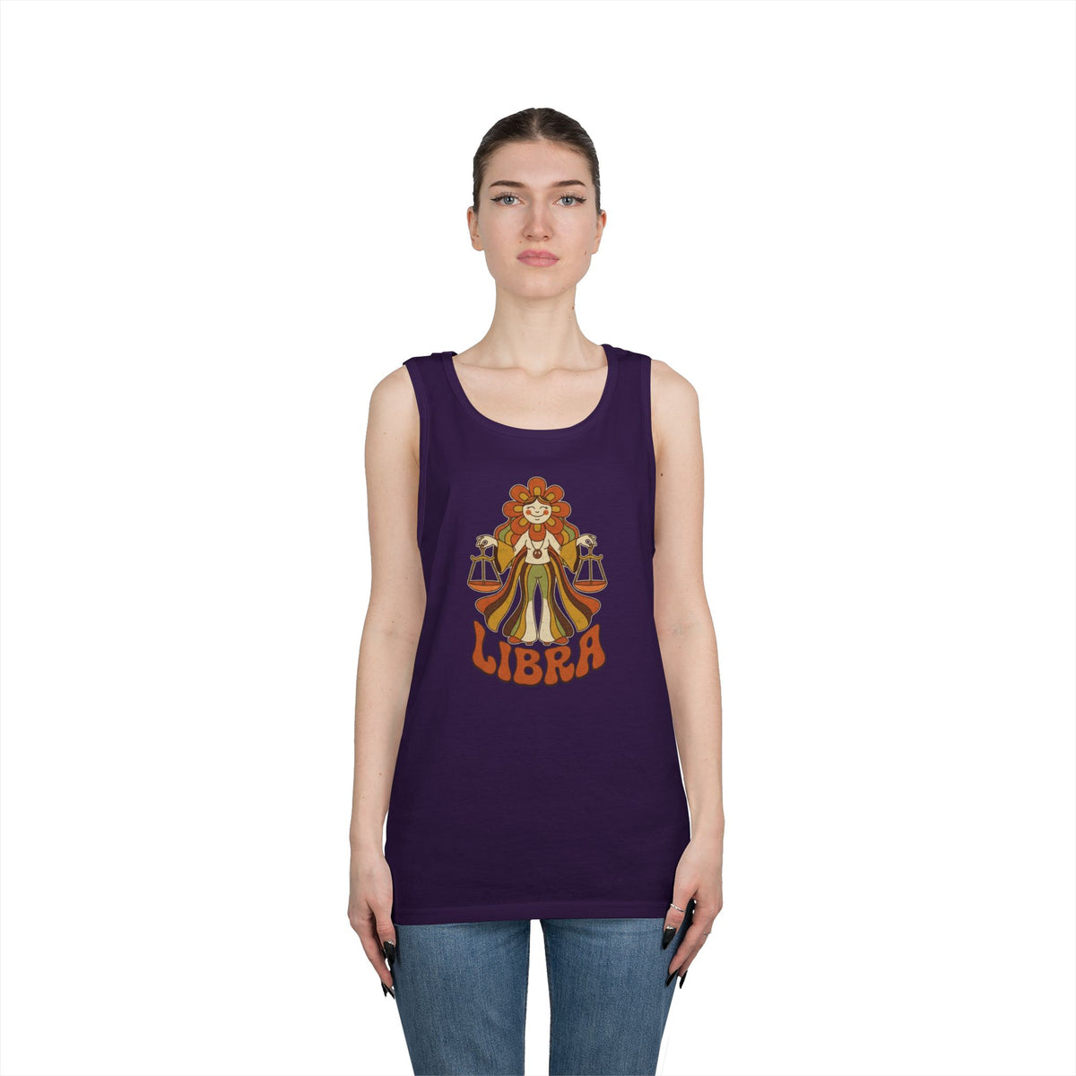 "Retro Mascot Groovy Libra" Tank Top