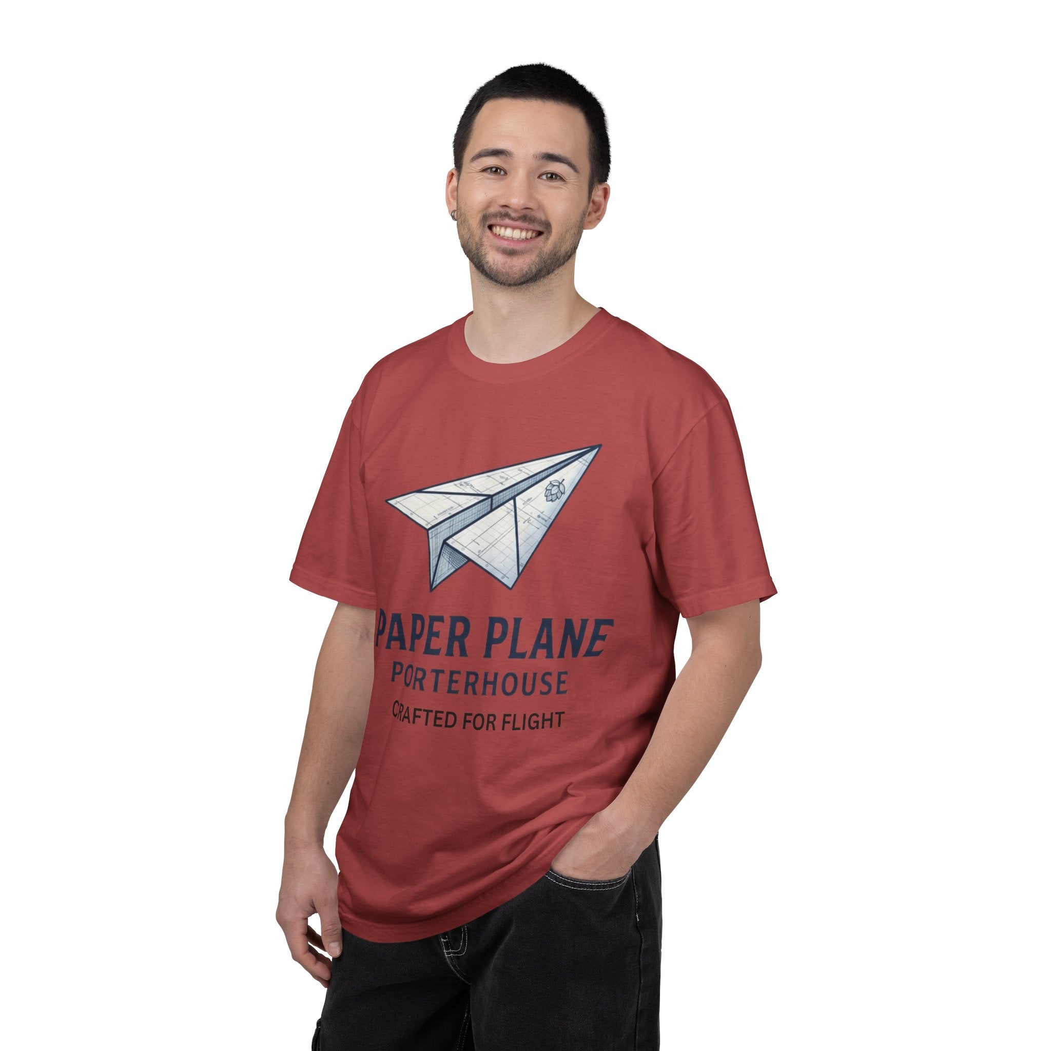 "Paper Plane Porterhouse" Unisex Garment-Dyed Tee