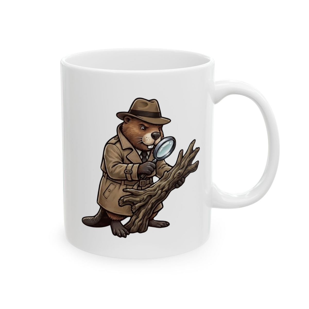 "I Know Hard Wood" White Ceramic Mug — Graphic