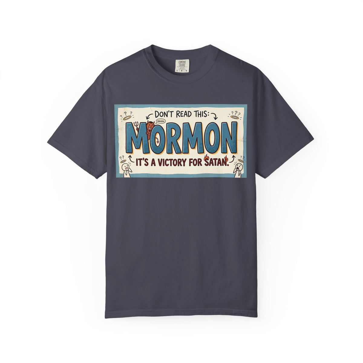 Color: Navy | Victory for Satan T-Shirt Unisex Garment-Dyed T-shirt