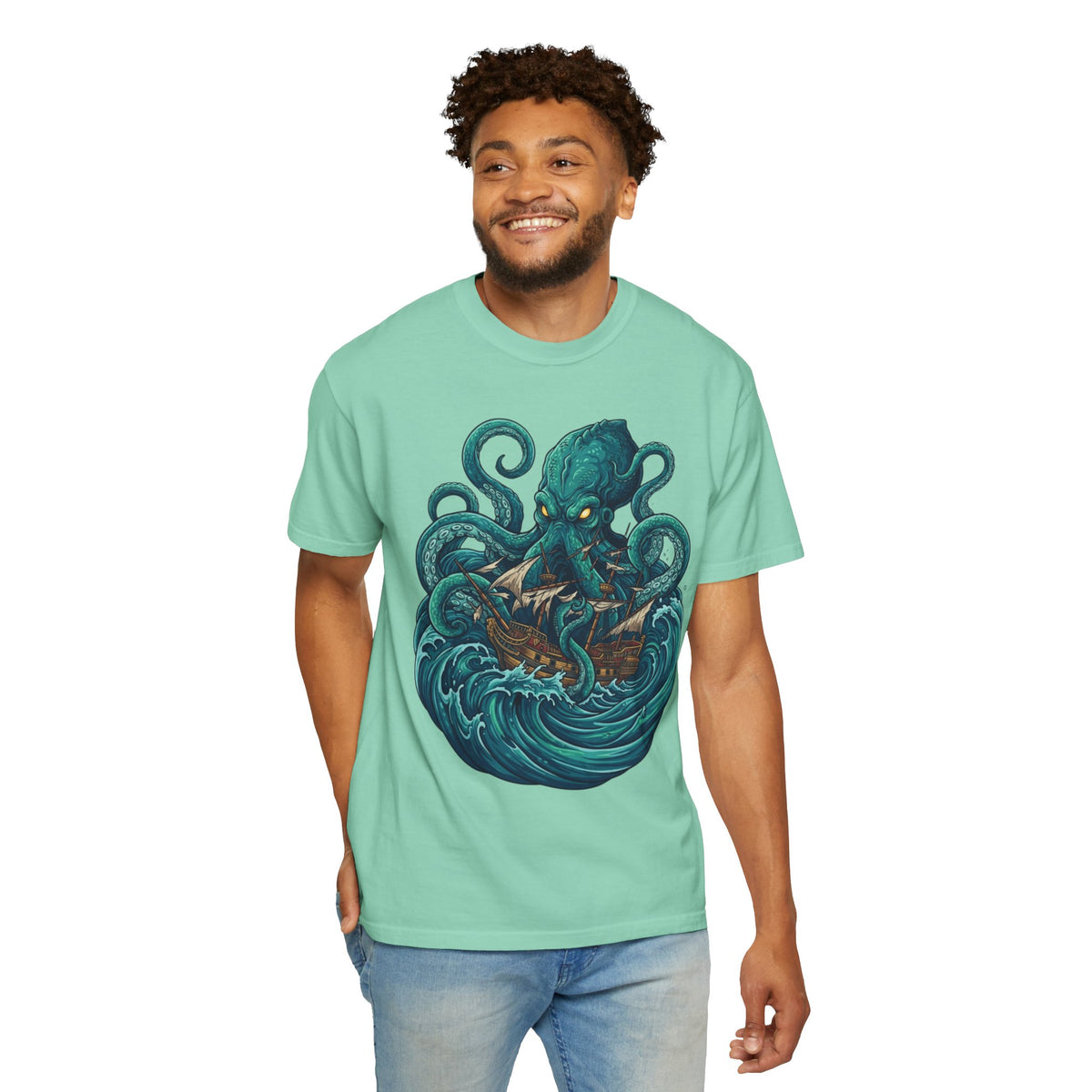 Color: Island Reef | The Kraken (Norse-Global Maritime) Unisex Garment-Dyed Tee