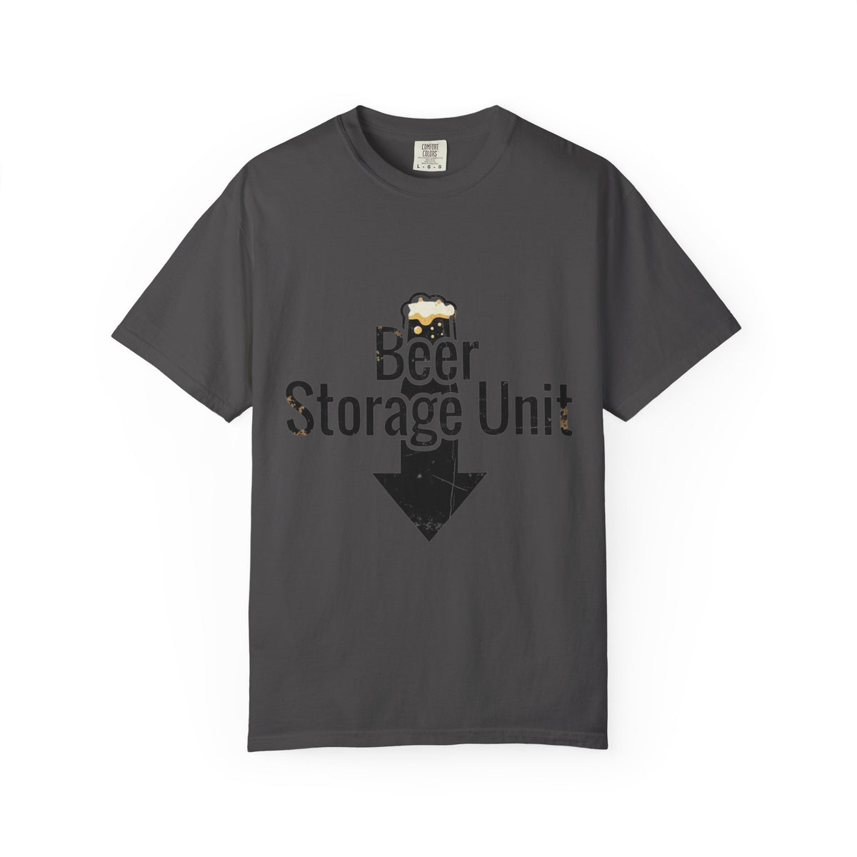 Color: Graphite | Beer Storage Unit – Premium Dad Bod | Garment-Dyed Tee — AttitudeShirts