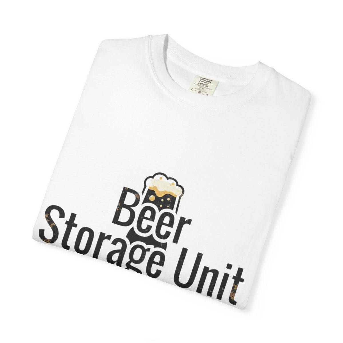 Color: White | Beer Storage Unit – Premium Dad Bod | Garment-Dyed Tee — AttitudeShirts