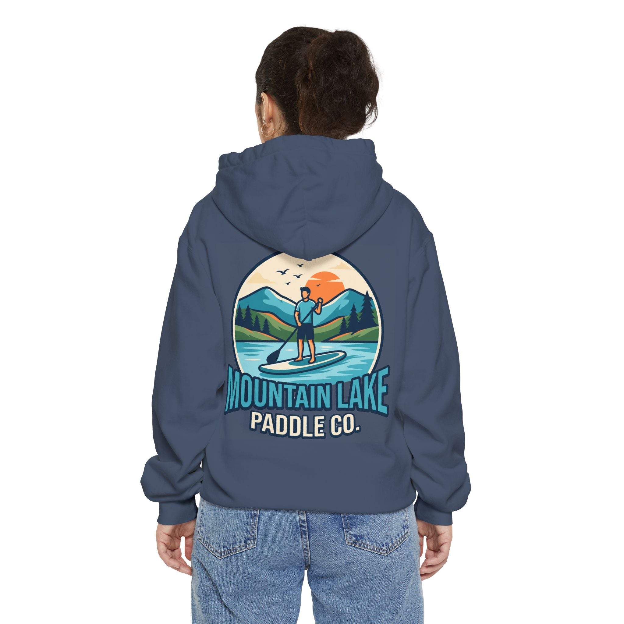 "Mountain Lake Paddle Board" Garment-Dyed Hoodie