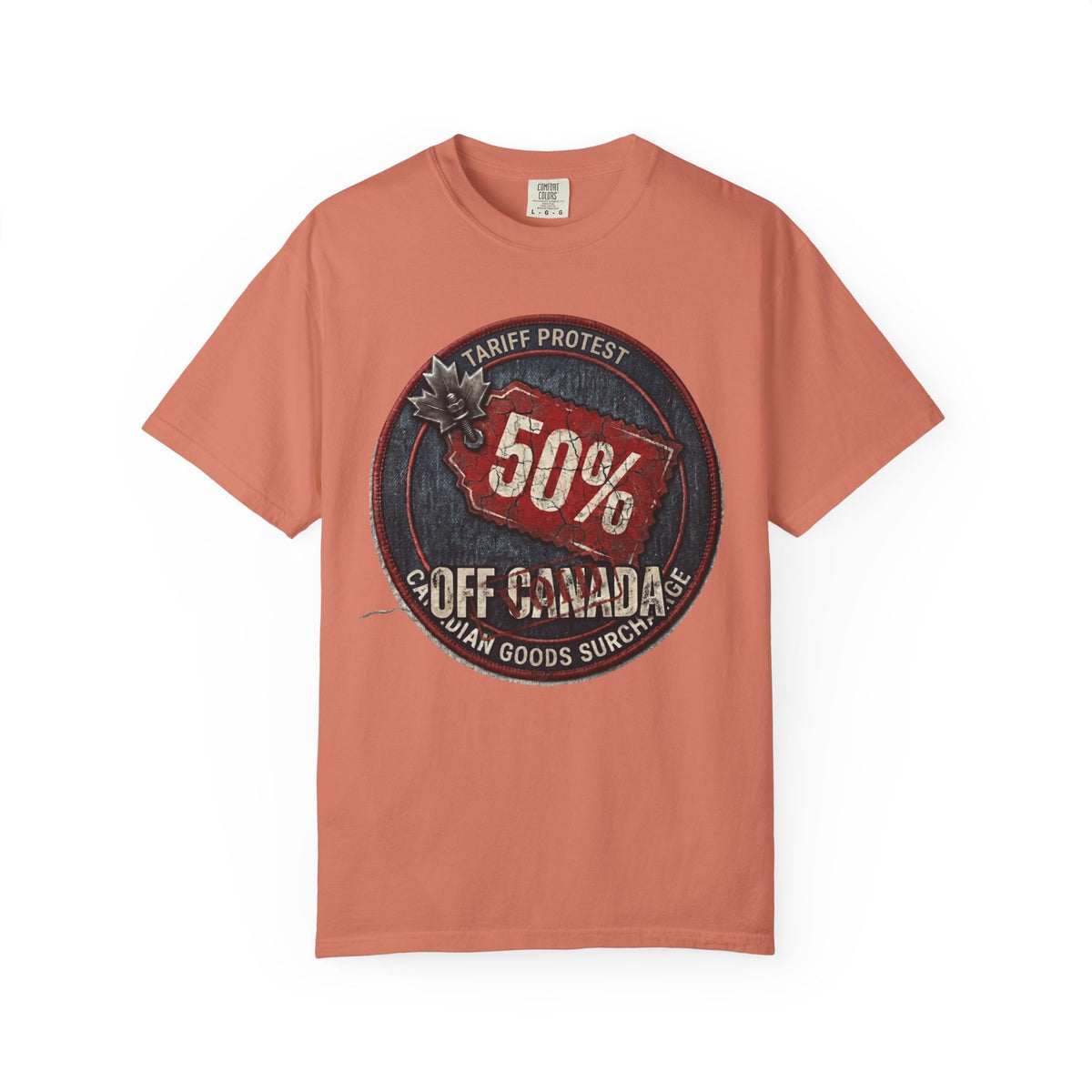 Color: Terracotta | 50% Off Canada Unisex Garment-Dyed Tee