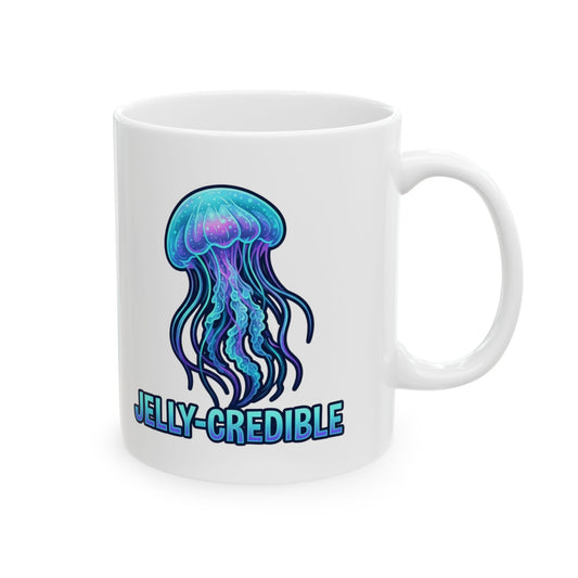 "Jelly Credible" White Ceramic Mug