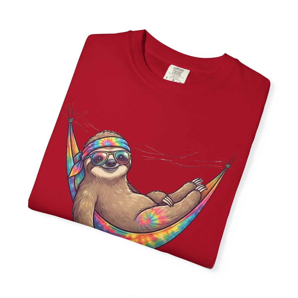 "Hippy Sloth" Unisex Garment-Dyed Tee