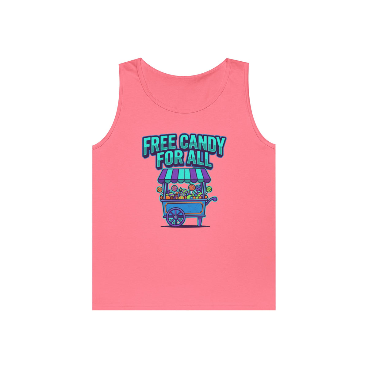 Color: Safety Pink | Free Candy For All Tank Top