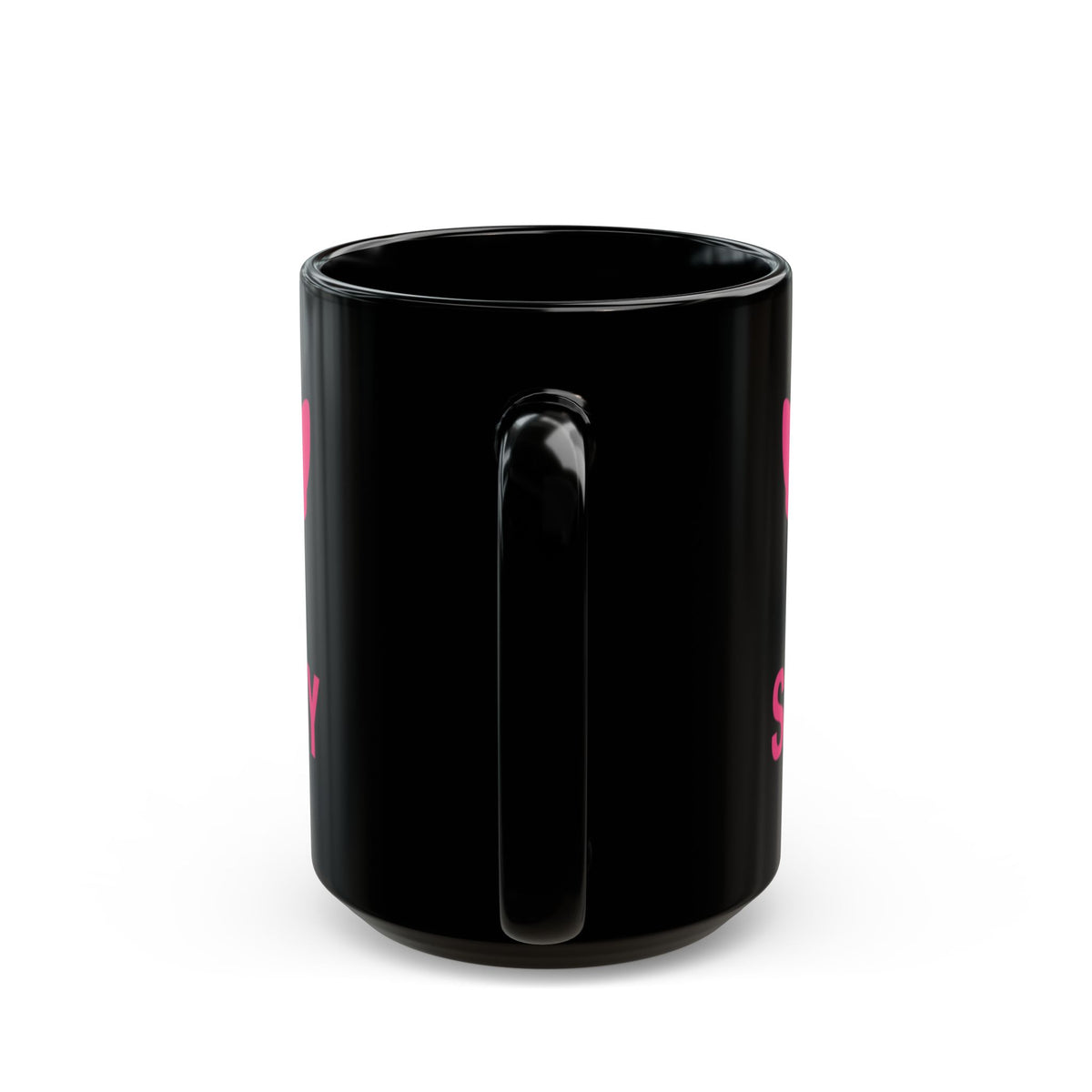 "Sassy Since Birth" Black Ceramic Mug — Graphic