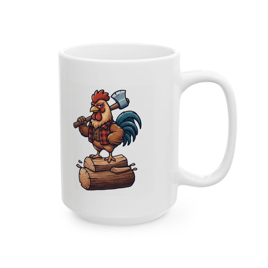 "Looking For A Little Peck" White Ceramic Mug — Graphic