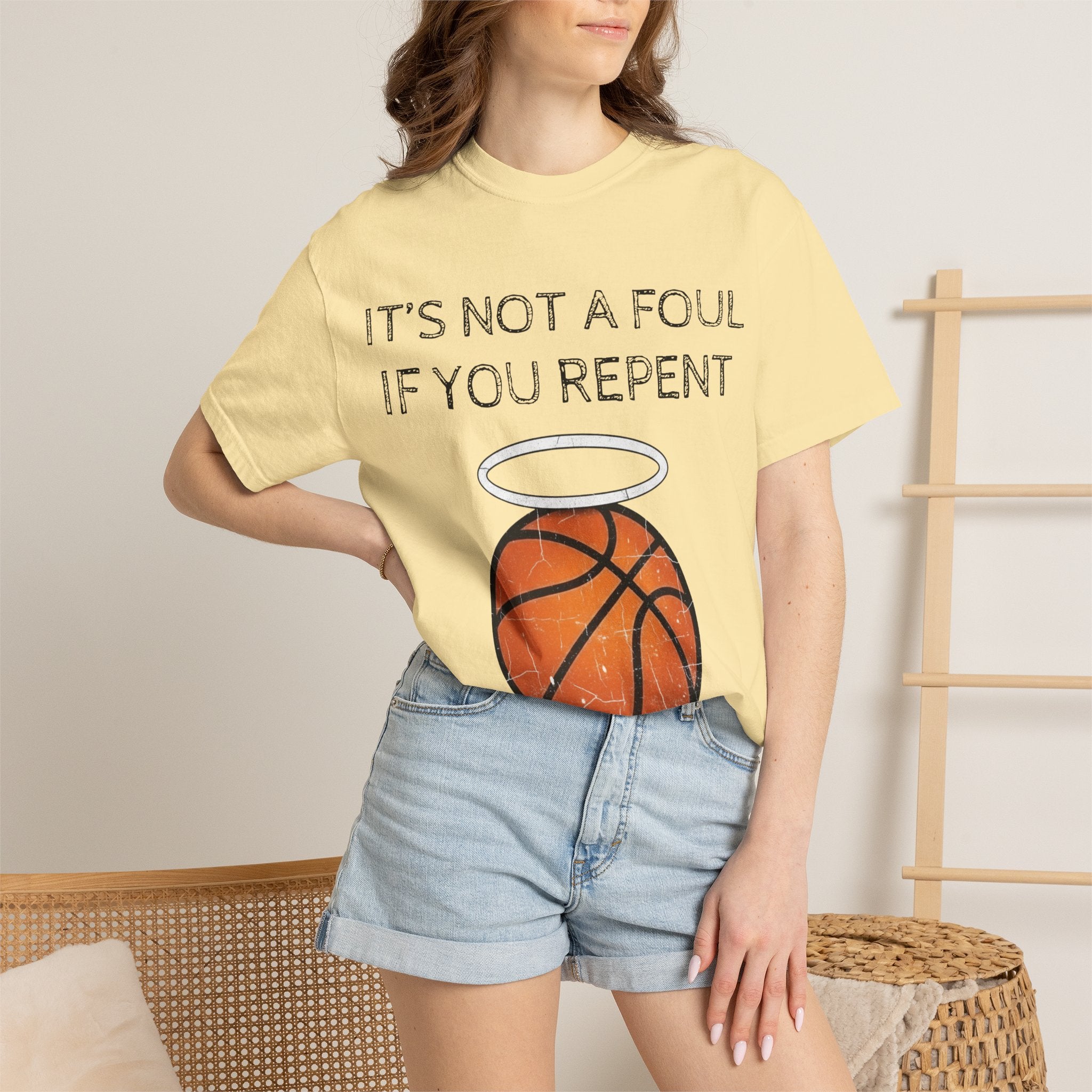 "Not a Foul If You Repent" Unisex Garment-Dyed T-shirt